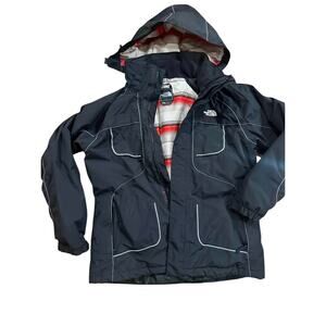 THE NORTH FACE HyVent Full Zip Striped Lining Jacket Women SZ XL